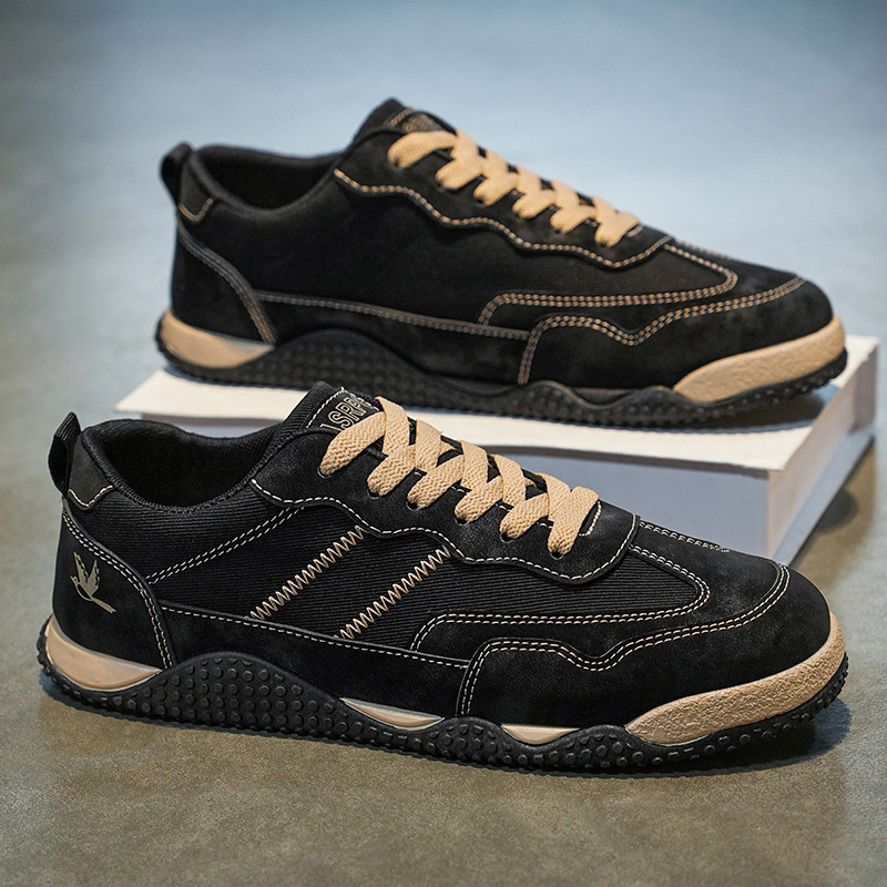 Primavera nuevos zapatos de panel de tela transpirable de cuatro estaciones para hombres, zapatos bajos casuales de todo fósforo para estudiantes de moda, zapatos deportivos de moda para hombres