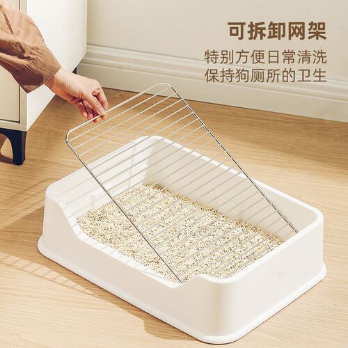 Dog toilet, large dog anti-peeing potty grid, automatic sand basin, stainless steel corgi teddy cross-border shipping
