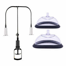 厂家生产塑料吸阴双杯三通接头 乳头挑逗自慰器乳头增大情趣用品