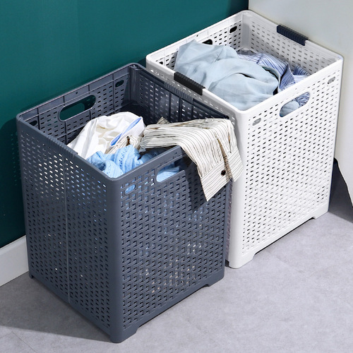 Japanese style dirty clothes basket laundry basket large bathroom folding dirty clothes basket hollow plastic dirty clothes storage basket toy basket