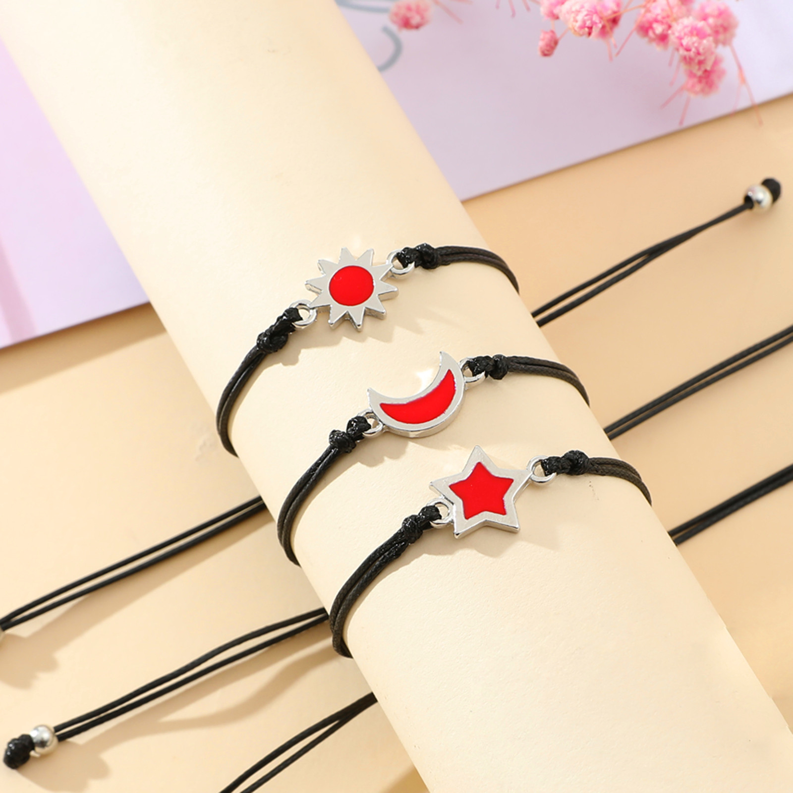 Cute Sweet Sun Star Moon Alloy Enamel Plating Women's Bracelets display picture 3