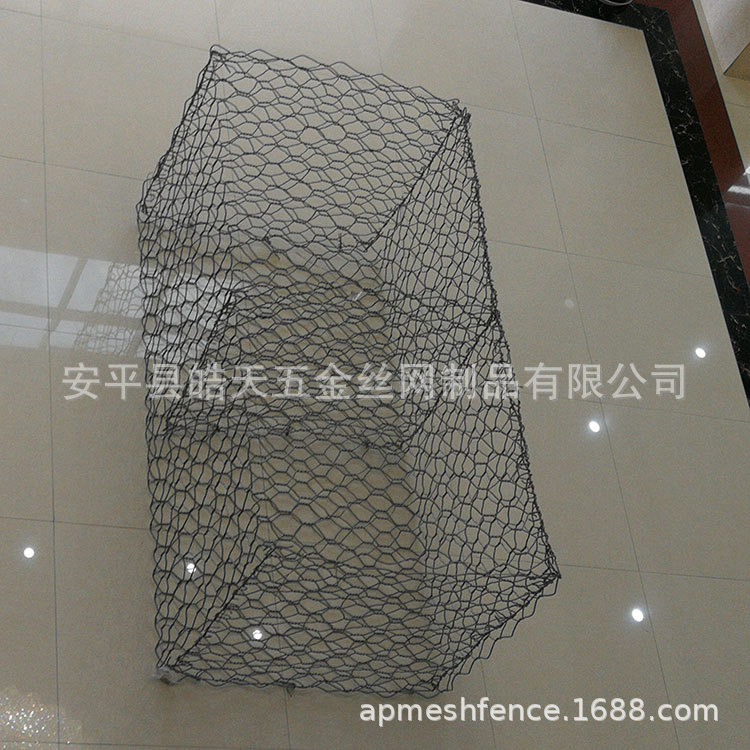 10%AL镀高尔凡石笼网箱格宾网箱生态网绿格河堤护坡格宾网