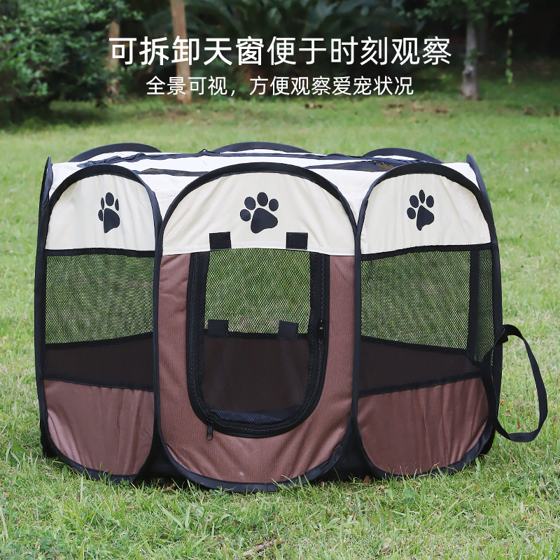 Tienda de campaña octogonal valla suministros para mascotas gato nido para mascotas jaula transpirable jaula para gatos Casa Sala de entrega de mascotas al por mayor