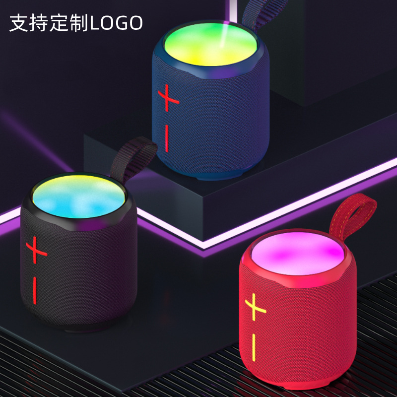 TG443 transfronterizo 2025 nuevo altavoz bluetooth al aire libre bajo pesado impermeable pequeño cañón de acero RGB inalámbrico bluetooth