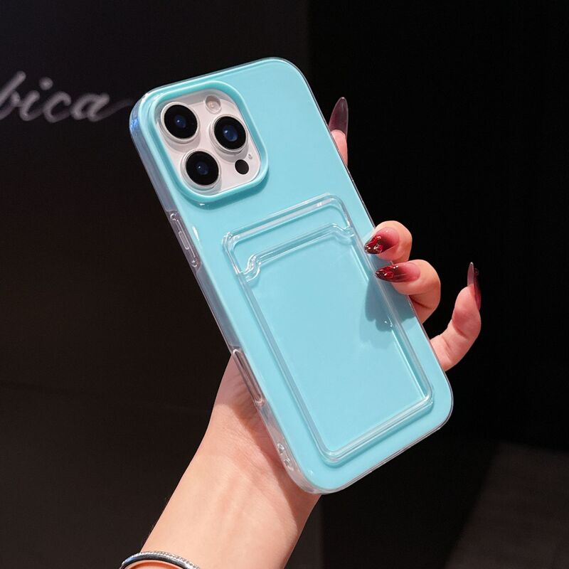 果冻二合一卡包适用iPhone16pm手机壳苹果15ProMax肤感17pm保护套|undefined