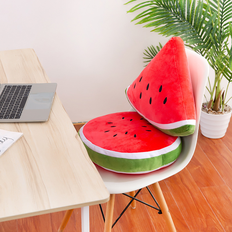 New simulation fruit pillow, watermelon cushion, plush toy, office chair sofa cushion, stuffed doll