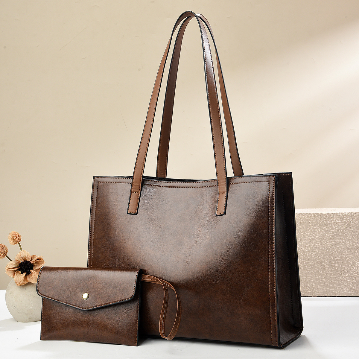 Bolso de mano con textura de PU Taizhou, bolso de mujer transfronterizo, nuevo bolso para axila, bolso de hombro