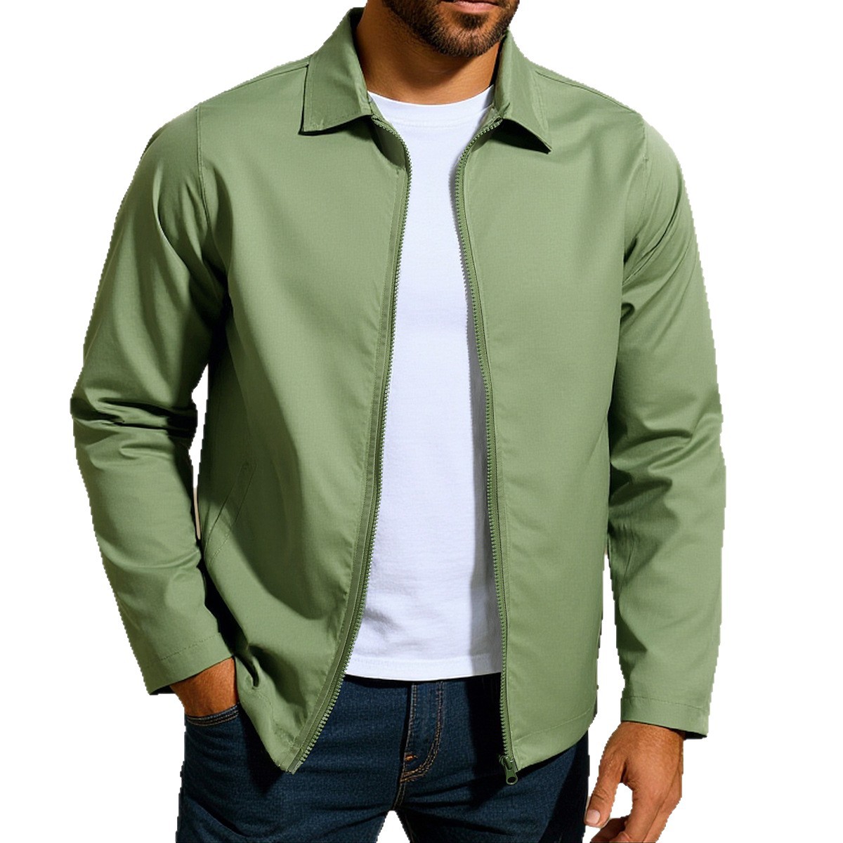 2025 New Autumn Men's With And Raglan Sleeves, Zipper Cardigan Jacket, Foreign Trade Windproof Jacket_voghion.com