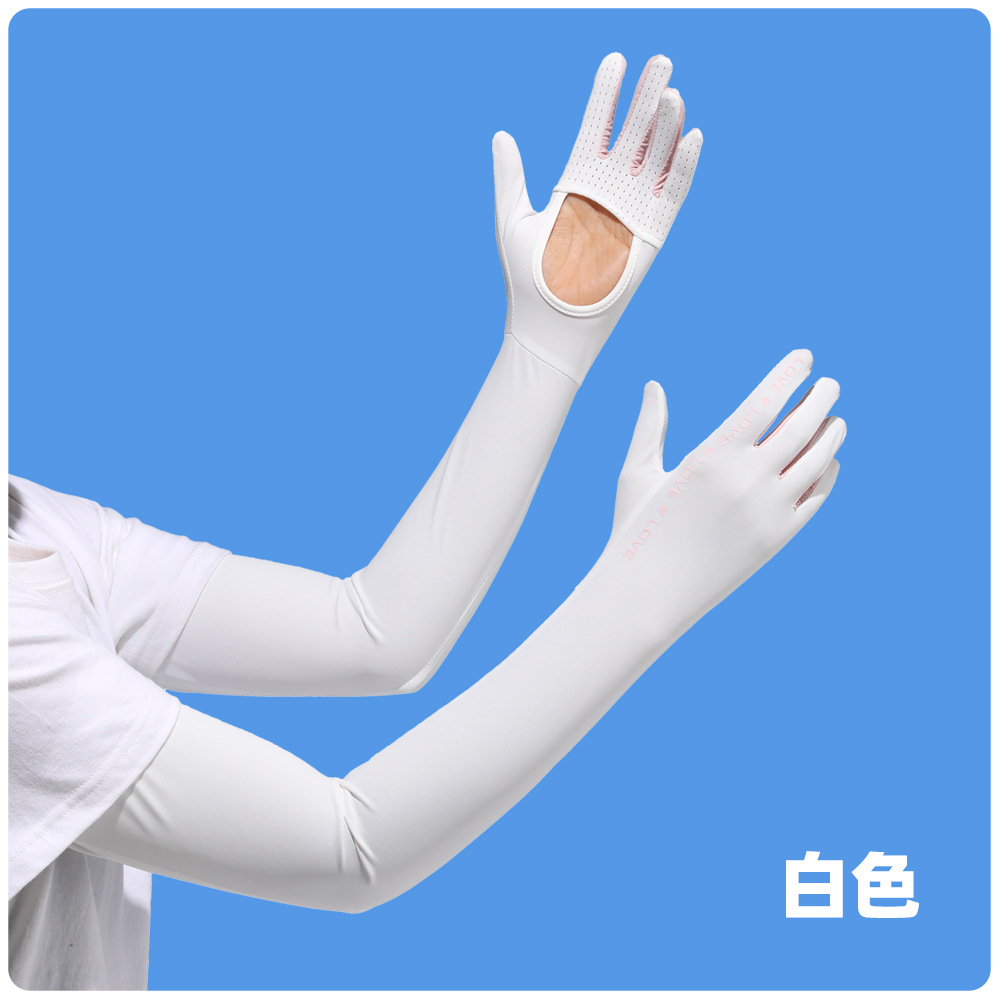 Guantes de protección solar de seda de hielo guantes de verano finos antideslizantes a prueba de rayos UV para niñas con pantalla táctil al conducir