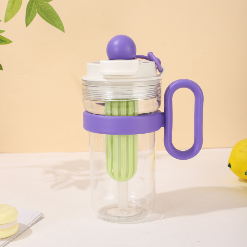 2025 新しい女性の夏のトリタンプラスチックストローカップポータブル大容量茶水分離ティーカップ|undefined