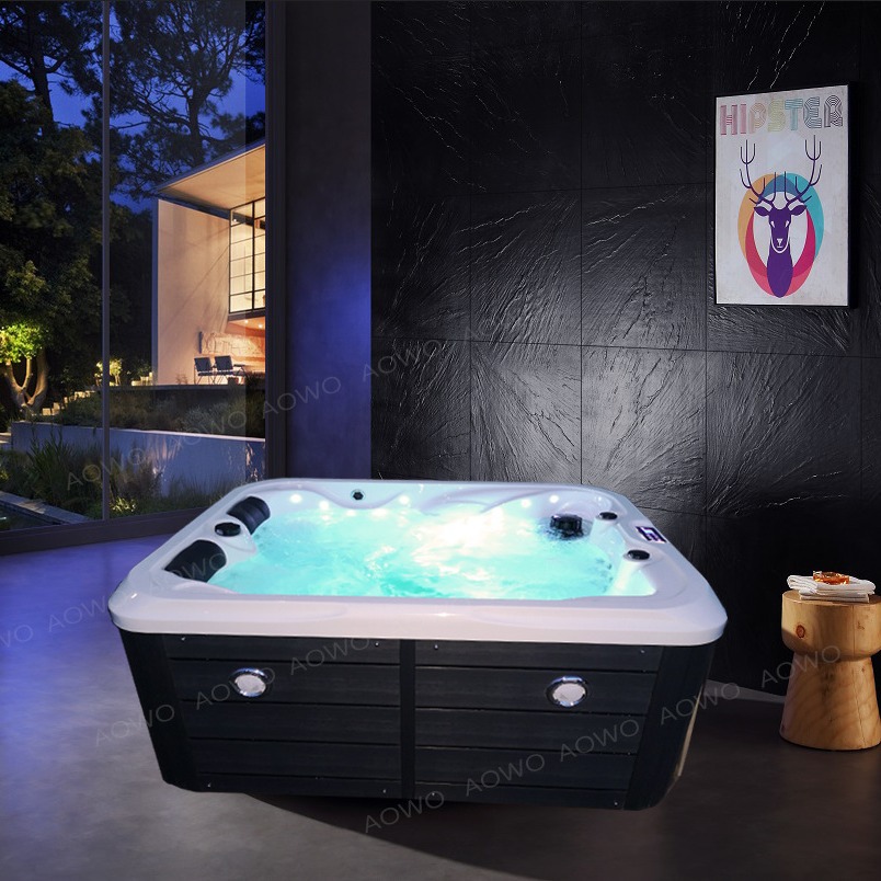 Masaje acrílico al aire libre bañera hidrotermal SPA3 spa piscina spa hotel clubhouse jardín piscina grande