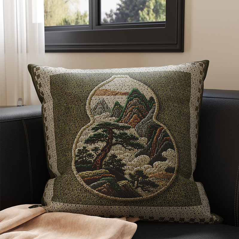 Sofá de estilo medieval almohada retro almohada doméstica cabezal de cama almohada de cama almohada de ventana con núcleo desmontable y lavable
