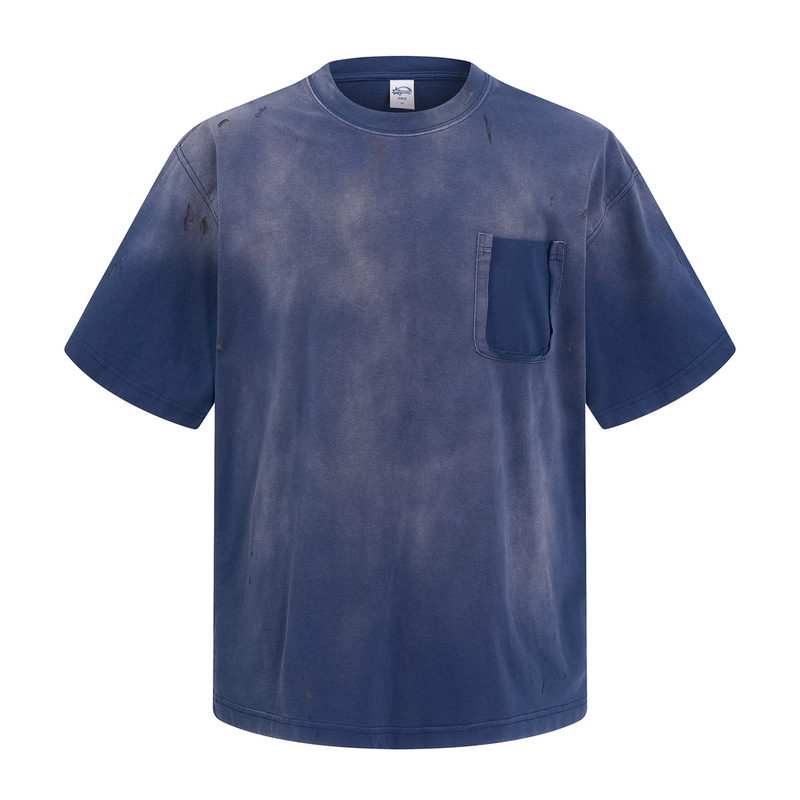 2026 New Model Bajia Cross-Border Wholesale Washed Vintage Men's and Women's Short-Sleeve T-Shirt, Heavyweight Trendy Brand Summer Men's Loose Fit 2026 New Model Bajia Cross-Border Wholesale Washed Vintage Men's and Women's Short-Sleeve T-Shirt, Heavyweight Trendy Brand Summer Men's Loose Fit
