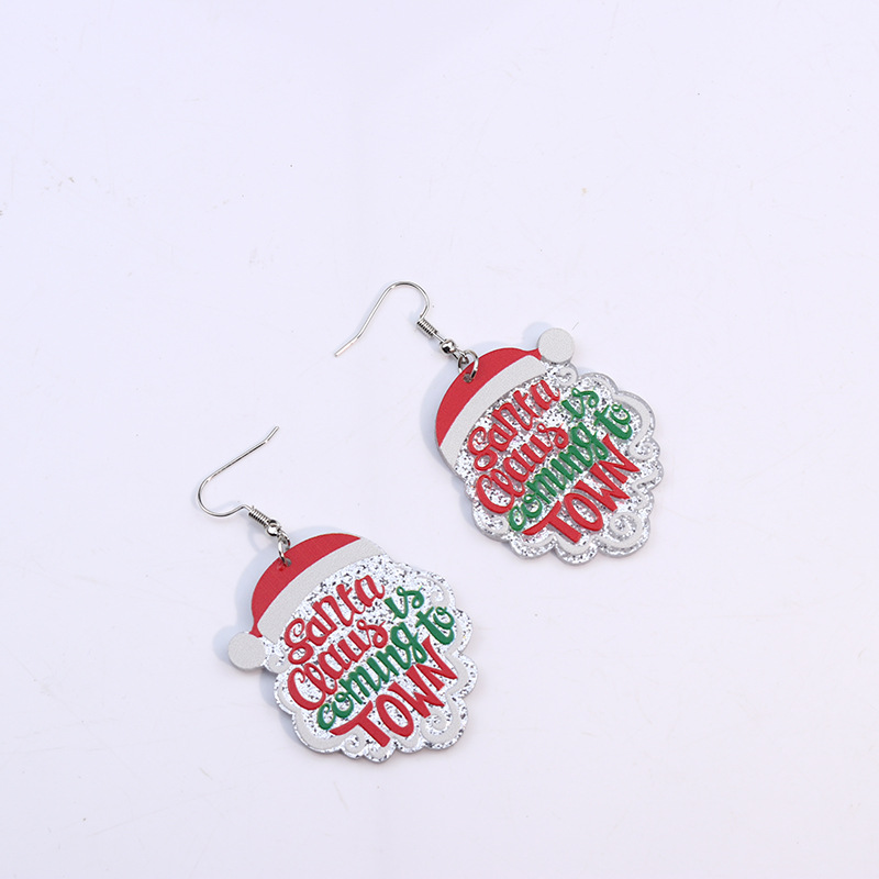 Fashion Christmas Tree Letter Snowflake Arylic Patchwork Women's Drop Earrings 1 Pair display picture 1