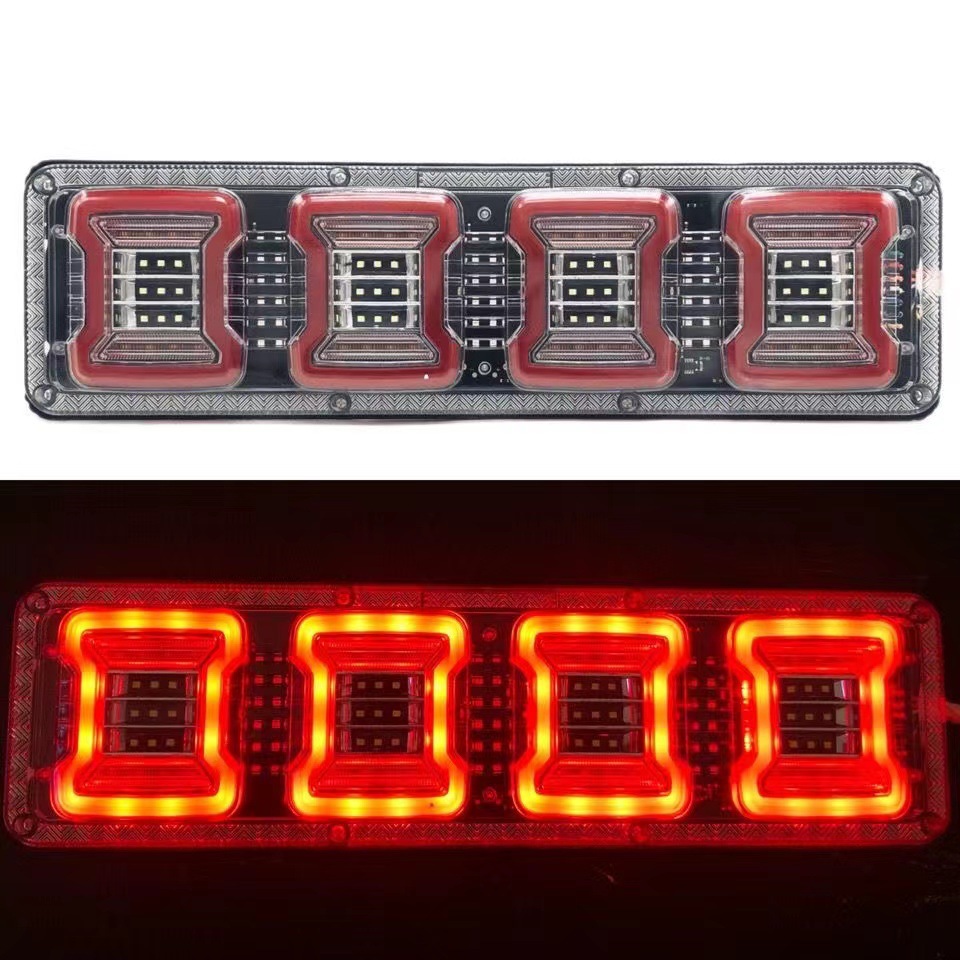 Led Rear Tail Light Assembly for Light Trucks, Sequential Turn Signal, High-Brightness Turn Signal, Reverse Light, Brake Light, Anti-Rear Collision