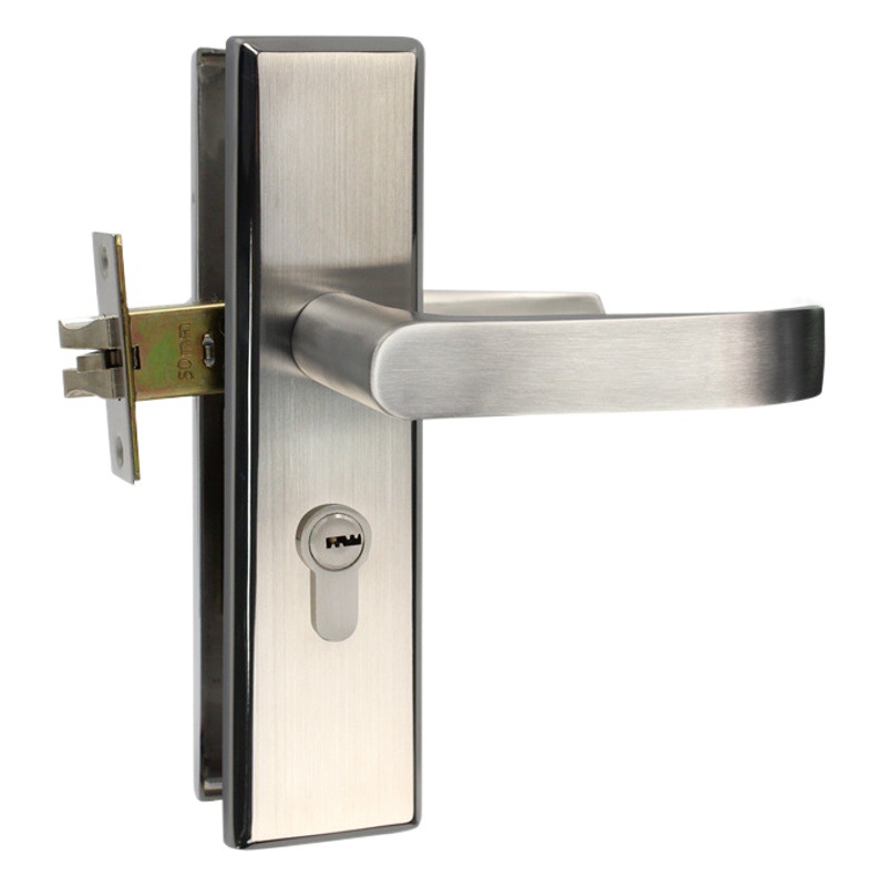Cerradura de la puerta del dormitorio interior cuarto de baño cerradura de la puerta de madera maciza 304 panel de la puerta de acero inoxidable cerradura Universal
