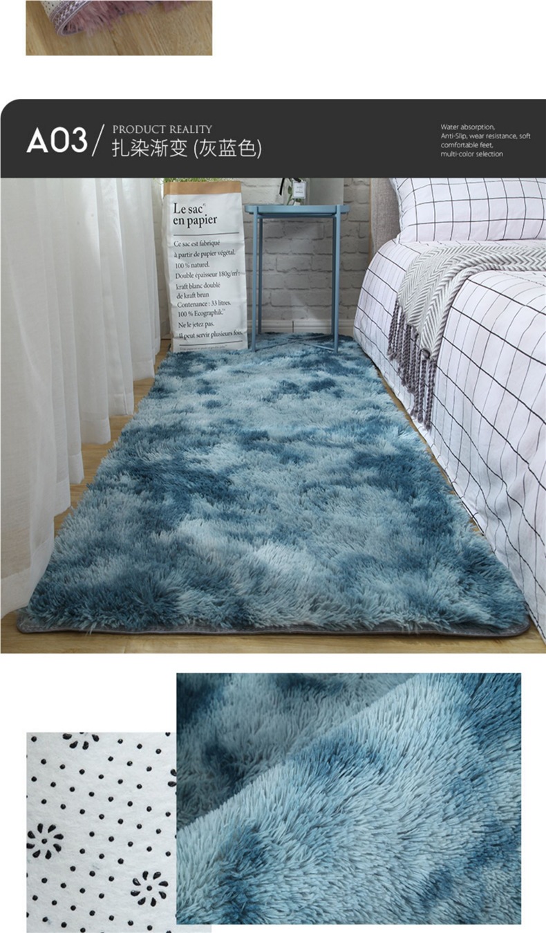 Scandinavian Ins Style Girls' Room Carpet Bedroom Full of Cute Popular Same Style Bedside Plush Blanket Floor Mat