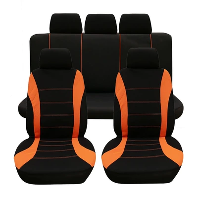 Seat cushion, seat cover Wish, Amazon, Ebay, Cross-Border - orange-and-black-9-piece-set