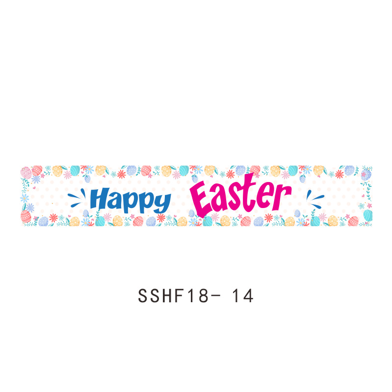 Banderas de Pascua transfronterizas, decoraciones de fiestas navideñas, banderas colgantes, huevos, conejitos, diseño de patio, banderas, pancartas personalizadas
