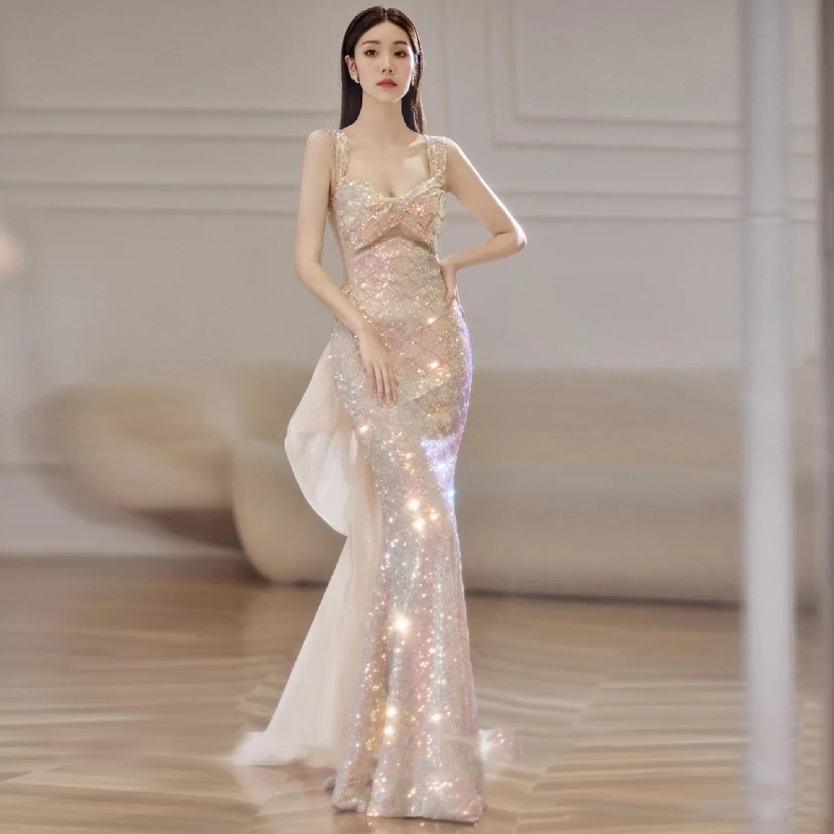 D8670 1900K VÁY ĐẦM LIỀN THÂN DỰ TIỆC NỮ GUSCEZE DÁNG ÔM BODY GỢI CẢM SEXY DÙNG TRONG LỄ CƯỚI KIỂU ĐUÔI CÁ THỜI TRANG NỮ G05 SẢN PHẨM MỚI