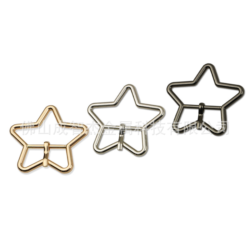 合金手缝五角星帽子鞋包服饰 五星日字扣皮带腰带箱包服装辅料