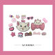 Cute Cartoon Bow Cat Children's Slippers Soft Glue Decorative Sticker Mary Cat White Cat DIY Accessories