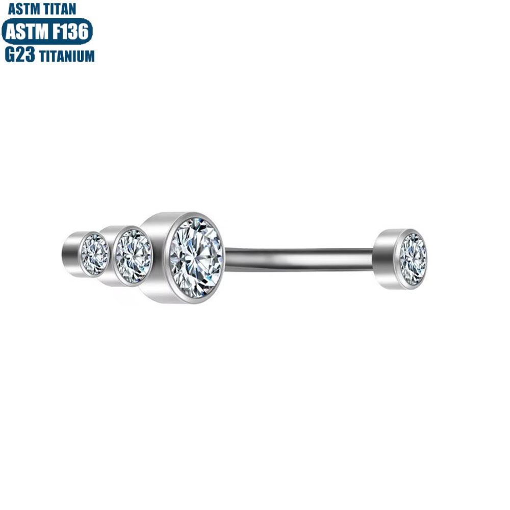 Pointed titanium steel lip stud product view