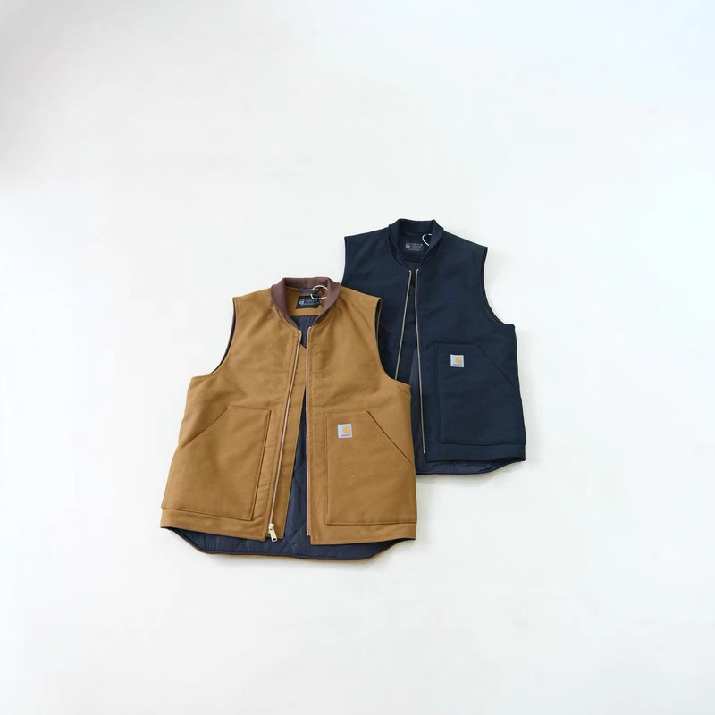 26Ss Car Kaha V01 Vintage Retro Washed Workwear Cotton Vest Couple Casual Solid Color Outerwear 26Ss Car Kaha V01 Vintage Retro Washed Workwear Cotton Vest Couple Casual Solid Color Outerwear