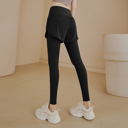 Women's High-Waisted Tush-Lifting Tight Yoga Pants, Running Training Sport Pants with Stretch, Large Size, Outerwear Tight Pants