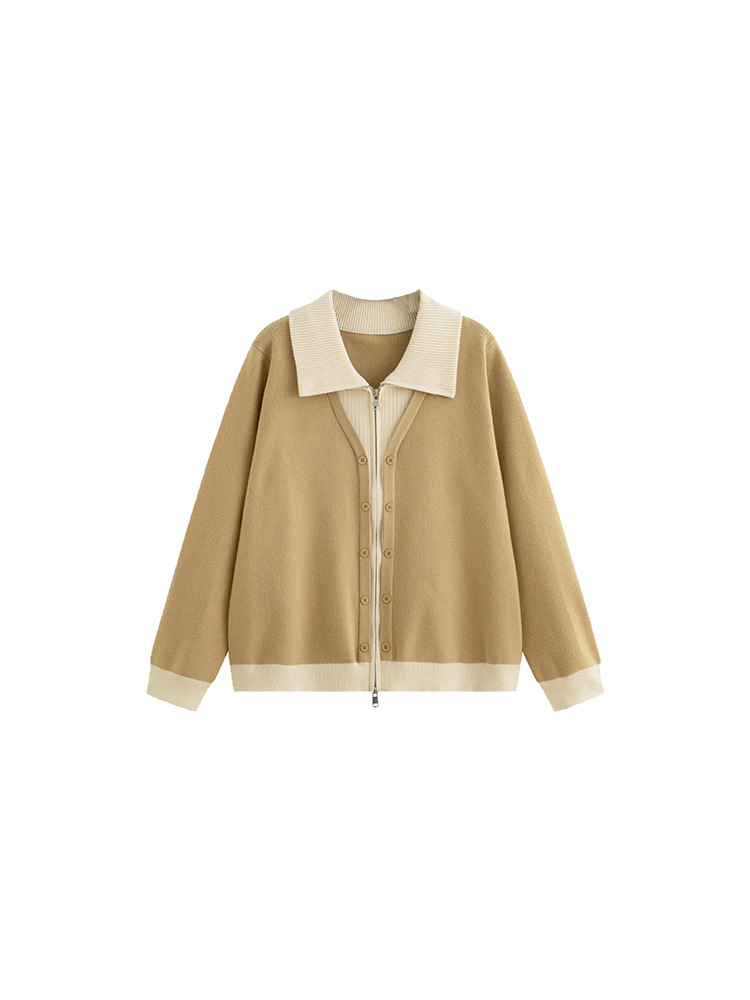 Set, jacket with zipper, winter cardigan, plus size