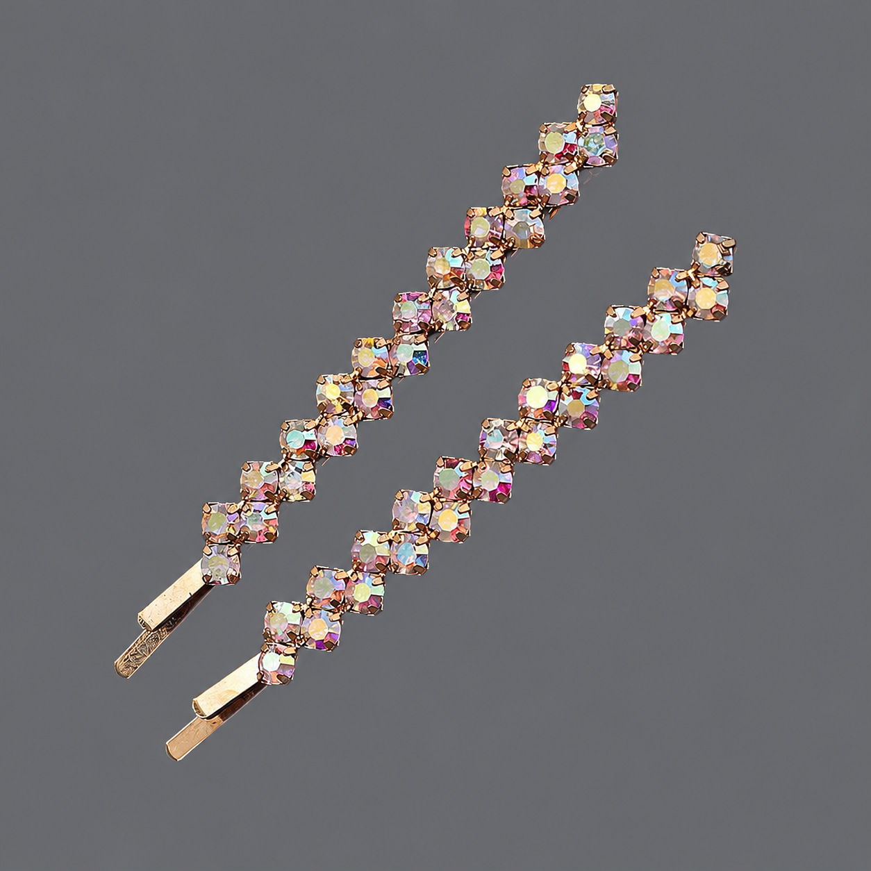 Horquilla de zirconio de lujo ligero europeo y americano con incrustaciones de diamantes, pinza de pelo de alta gama para mujer, suministro mayorista transfronterizo directo de fábrica.