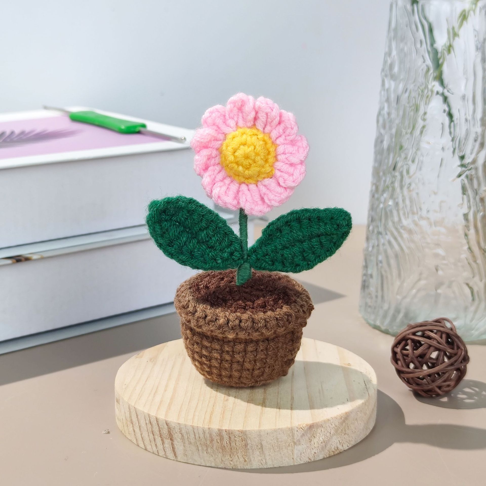 [완성된 작은 화분] 핑크 데이지