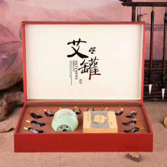 美容院の艾毛のセットの箱の頚椎の肩の首の理学療法の灸の缶の体は発熱の精油の艾柱の薫養生のセットの箱をマッサージします。