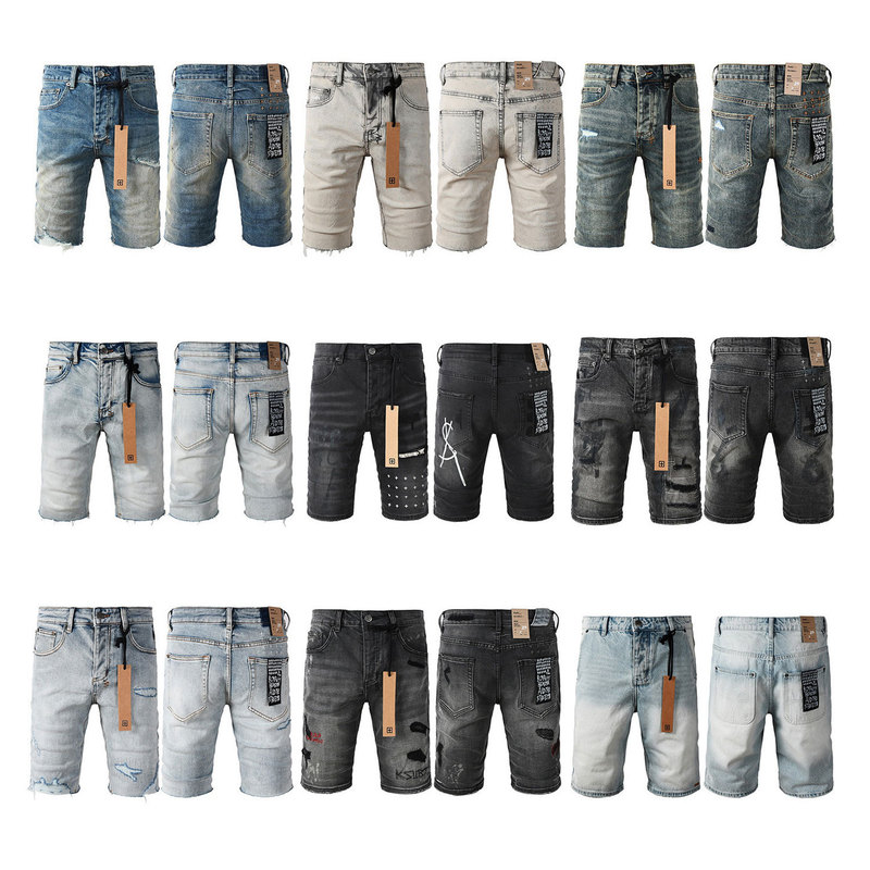 European and American Trendy Brand Ksubi Denim Shorts Ksubi Street Hip-Hop Ripped Distressed Denim Shorts Trendy