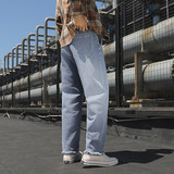 Демисезонные штаны, комплект, джинсы, оверсайз