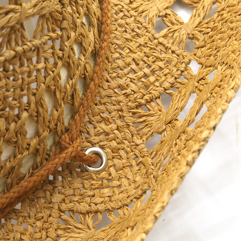 Fashion Sunscreen Cowboy Hand-woven Straw Hat display picture 10