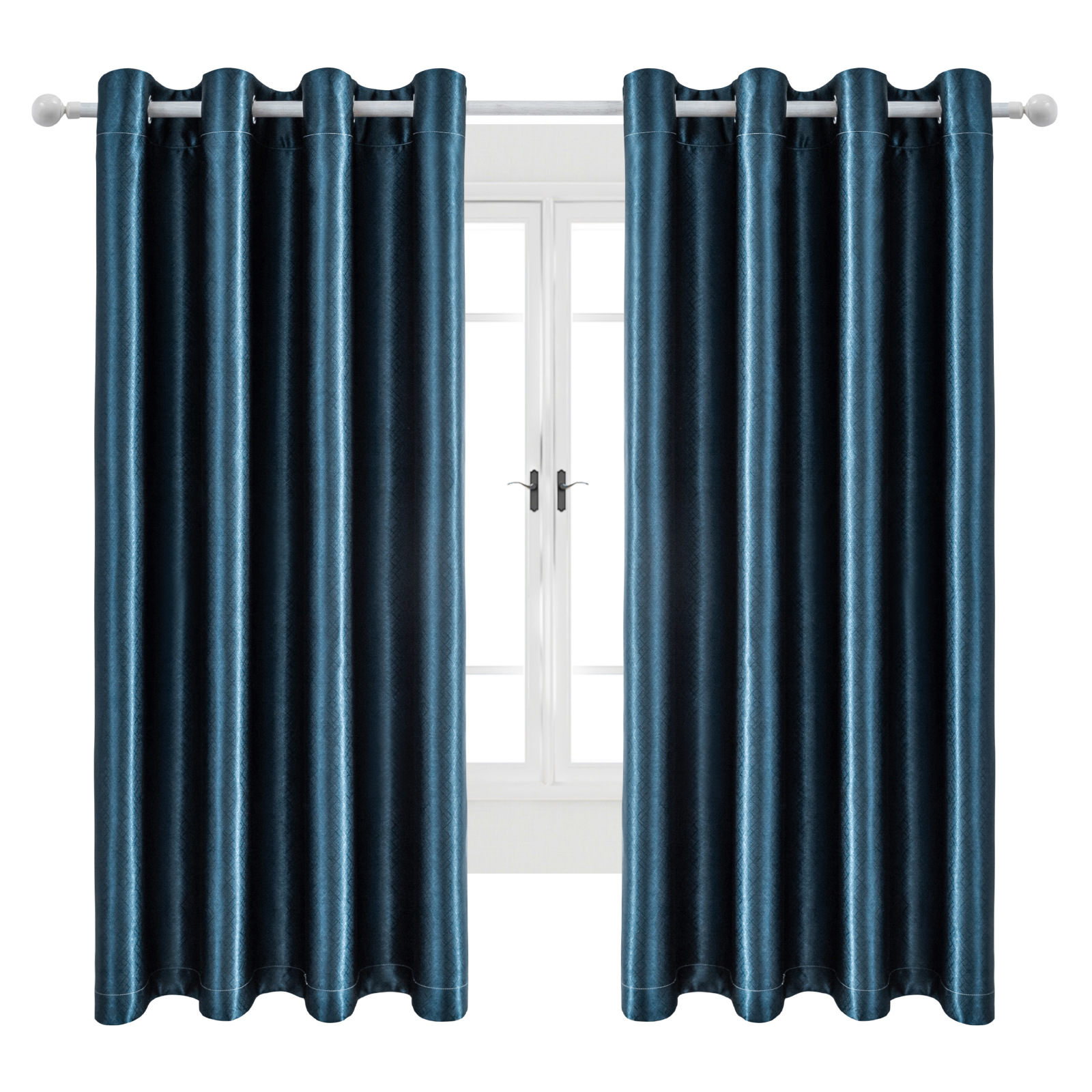 Factory wholesale cross-border shading cloth solid color balcony sun protection insulation curtain cloth perforated Amazon new curtain