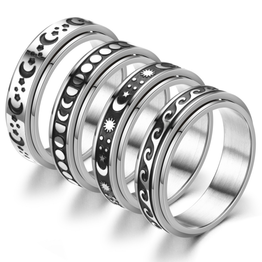 9g Weight Rings Classification 1 Piece Fashion Geometric Stainless Steel Plating Unisex Rings