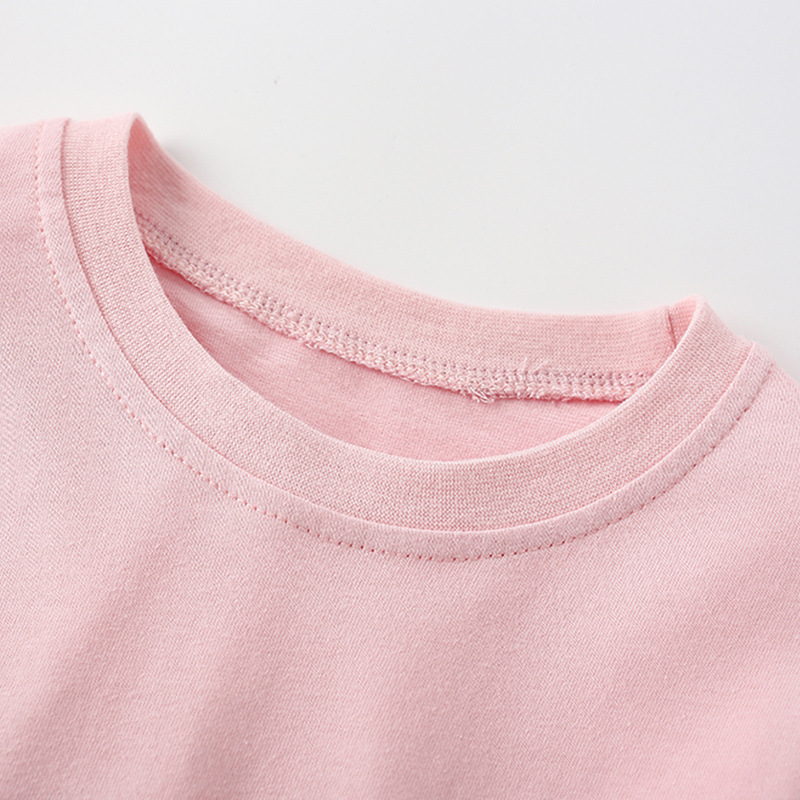 Traje de Niñas Ropa para niños de dos piezas de manga larga Camiseta pantalones Top bebé puro algodón europeo y americano ropa de moda para niños