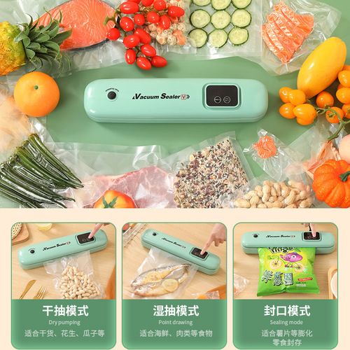 Mini Vacuum Sealer Food Preservation Machine Small Vacuum Machine Household Commercial Packaging Machine Fully Automatic Vacuum Sealing Machine