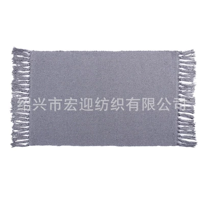 tassel floor mat, carpet, foot mat, Avtomobil döşəmə paspasları - light-gray-tassels-60x90cm