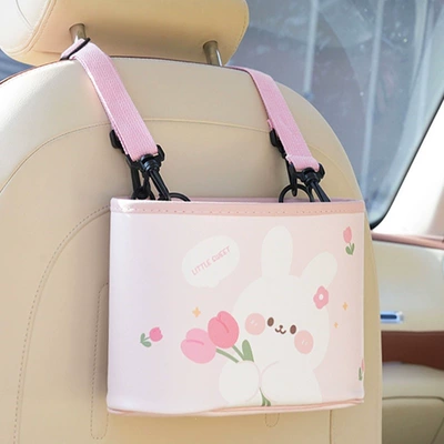 Car storage bag/box, bag, seat back hanging - large-tulip-bunny-storage-bucket-251117cm