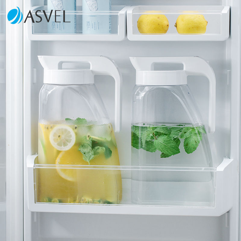 日本asvel冷水ポット家庭用大容量ジュース飲料バレル耐高温冷蔵庫密封泡茶冷水カップ|undefined