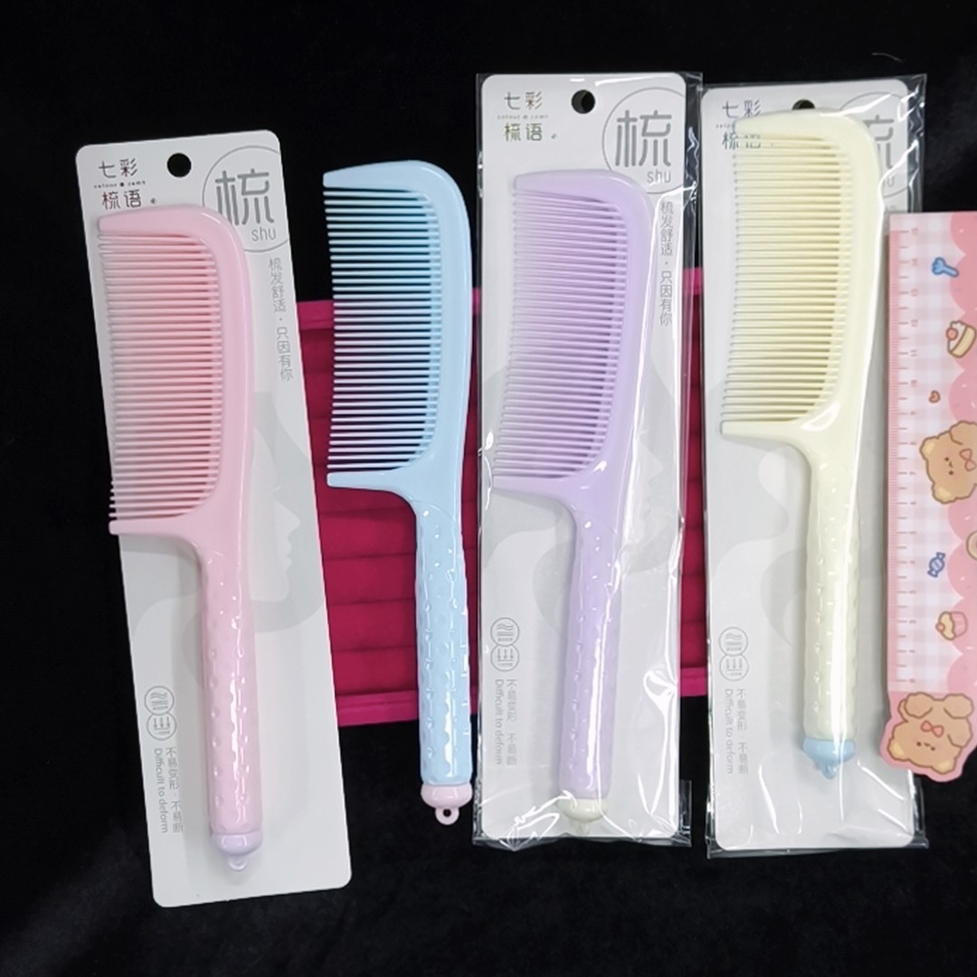Bonito peine de peinado color macarrón con cojín de aire para masaje, adecuado para uso doméstico y dormitorios estudiantiles, cepillo de pelo de plástico suave con cojín de aire.