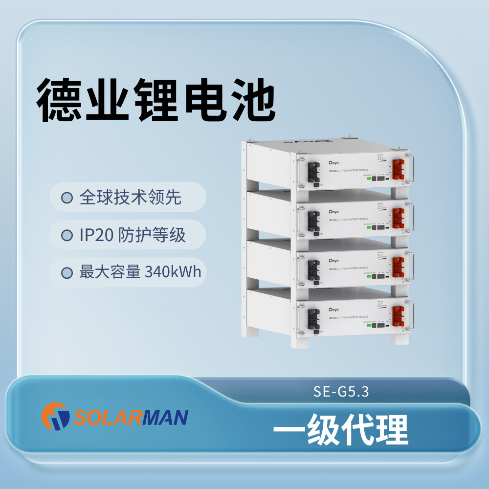 deye德业锂电池SE-G5.3机架式磷酸铁锂电池