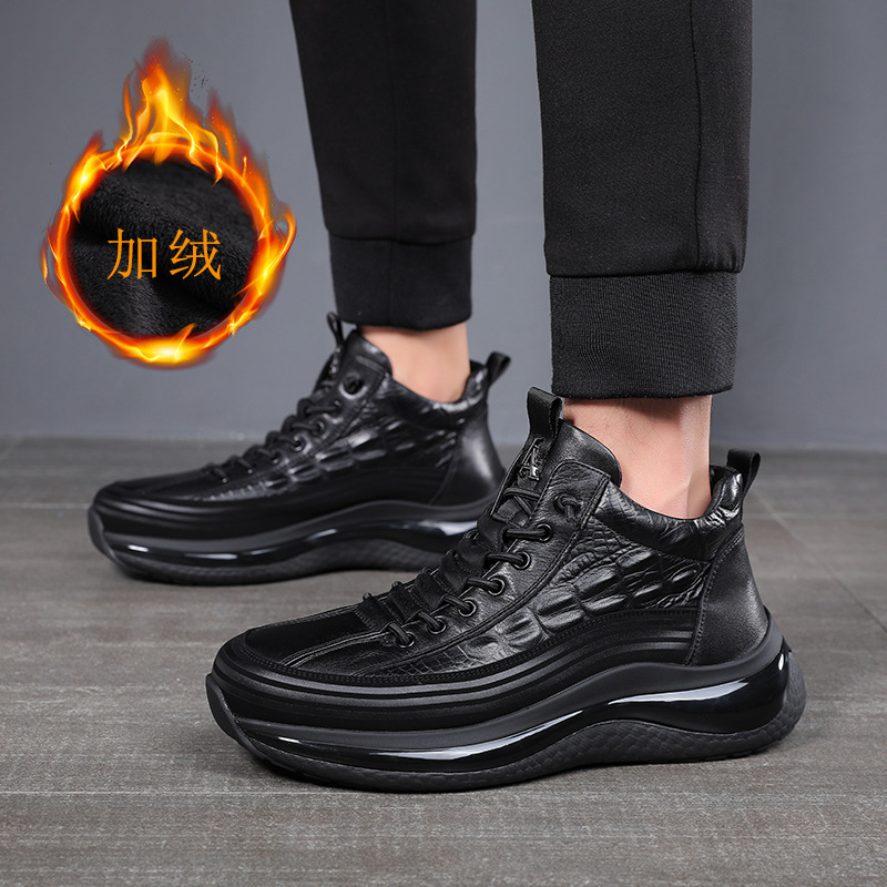 검은 면화 신발