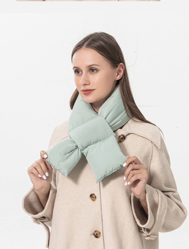 Feather Velvet Scarf For Women Solid Colour Simple Korean Style_voghion.com