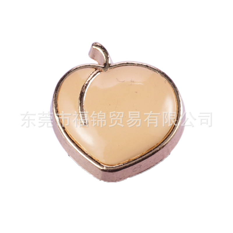 Nuevos accesorios de zapatos de hormigón, botones de zapatos de fruta metálica, accesorios de zapatos de flores del centro comercial