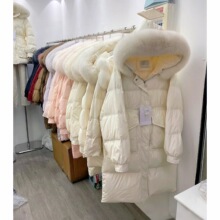 白鸭绒羽绒服狐狸毛领冬季新款十三行高端面包服外套女装批发货源