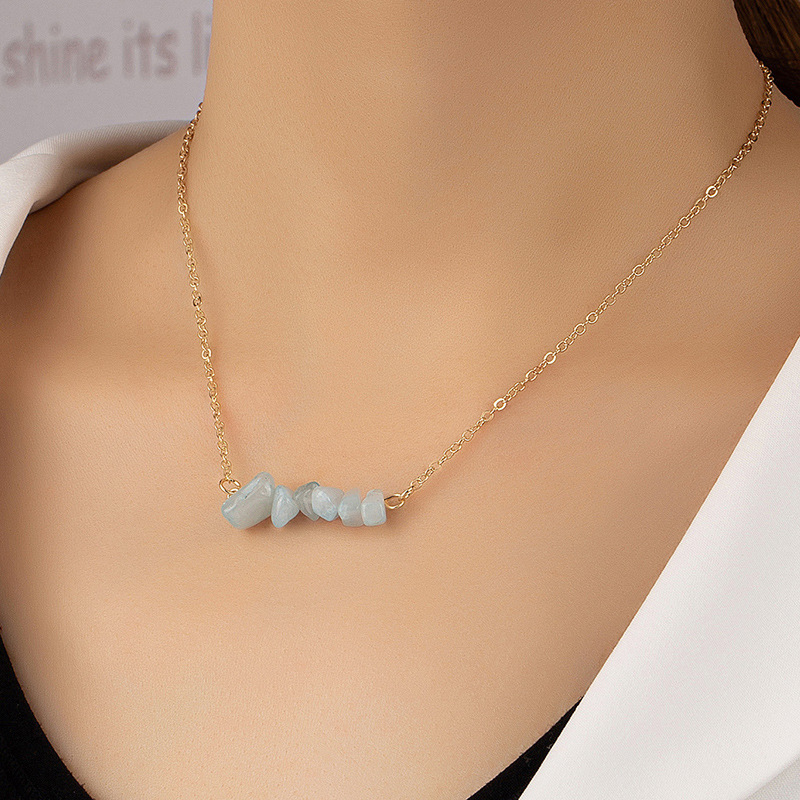 Bohemian Retro Style Irregular Natural Crystal Gravel pendant Necklace